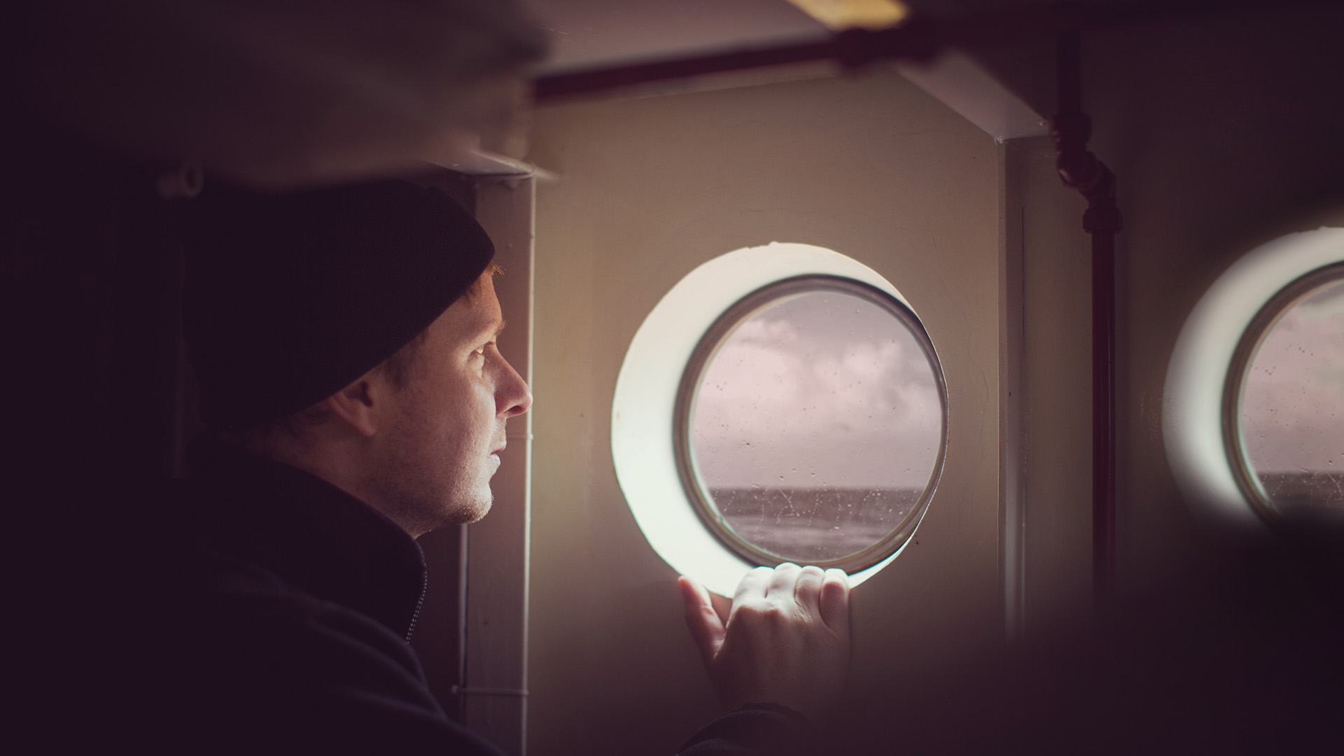 Man die vis vasthoudt